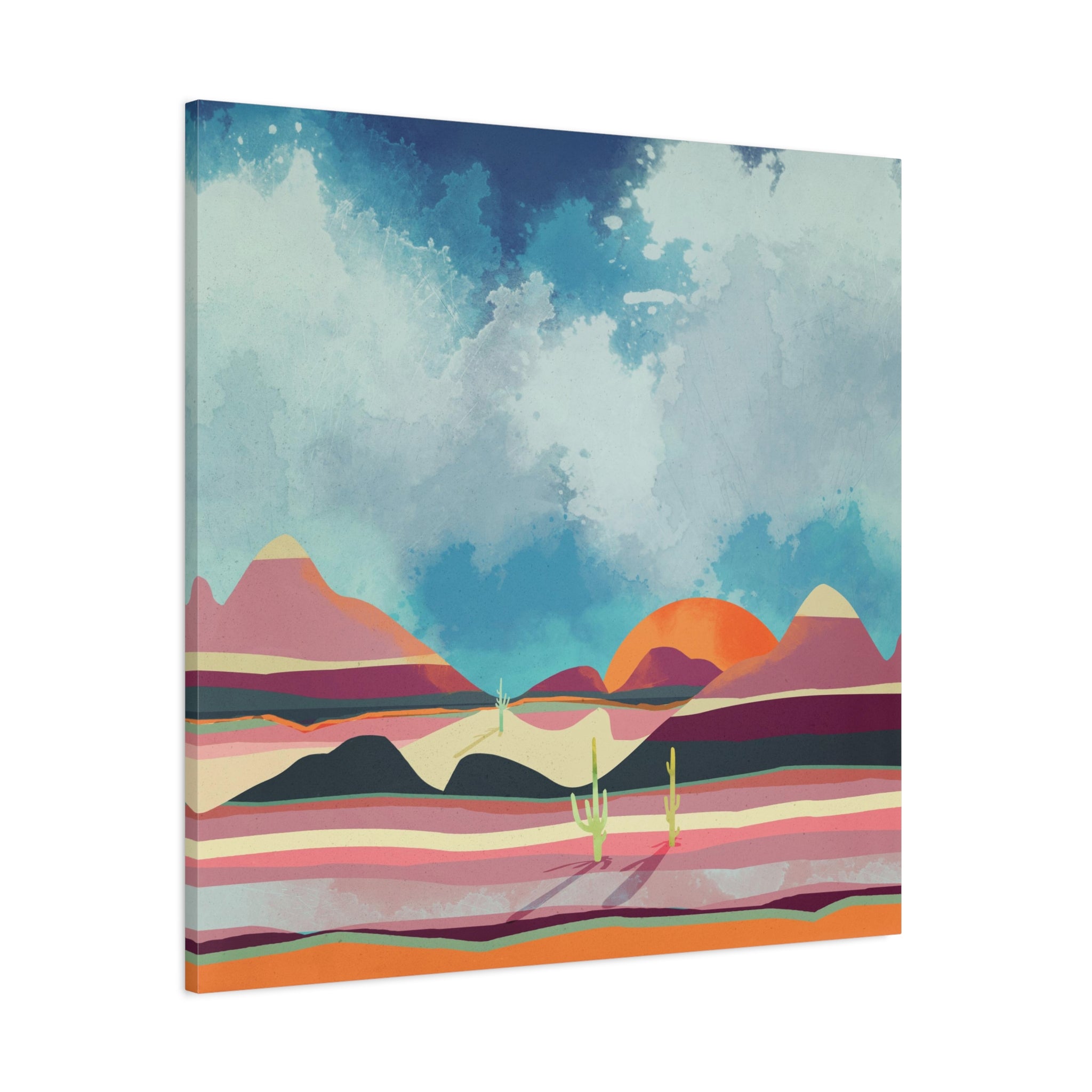 Pink Desert Glow Matte Canvas, Stretched, No Frame