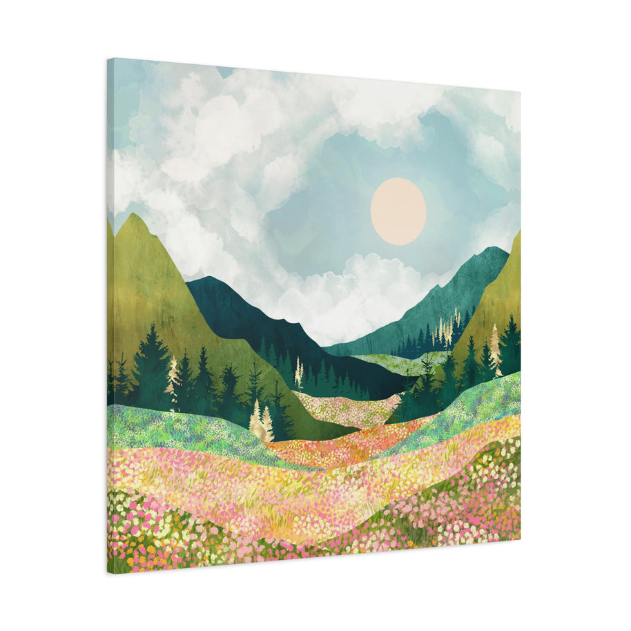 Spring Flower Vista Matte Canvas, Stretched, No Frame
