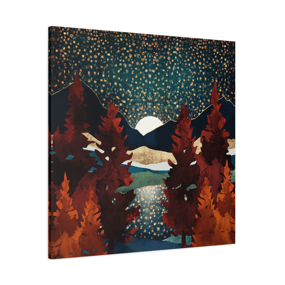 Star Sky Reflection Matte Canvas, Stretched, No Frame