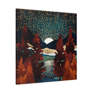 Star Sky Reflection Matte Canvas, Stretched, No Frame