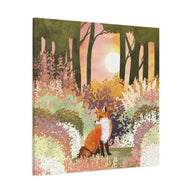Spring Fox Matte Canvas, Stretched, No Frame
