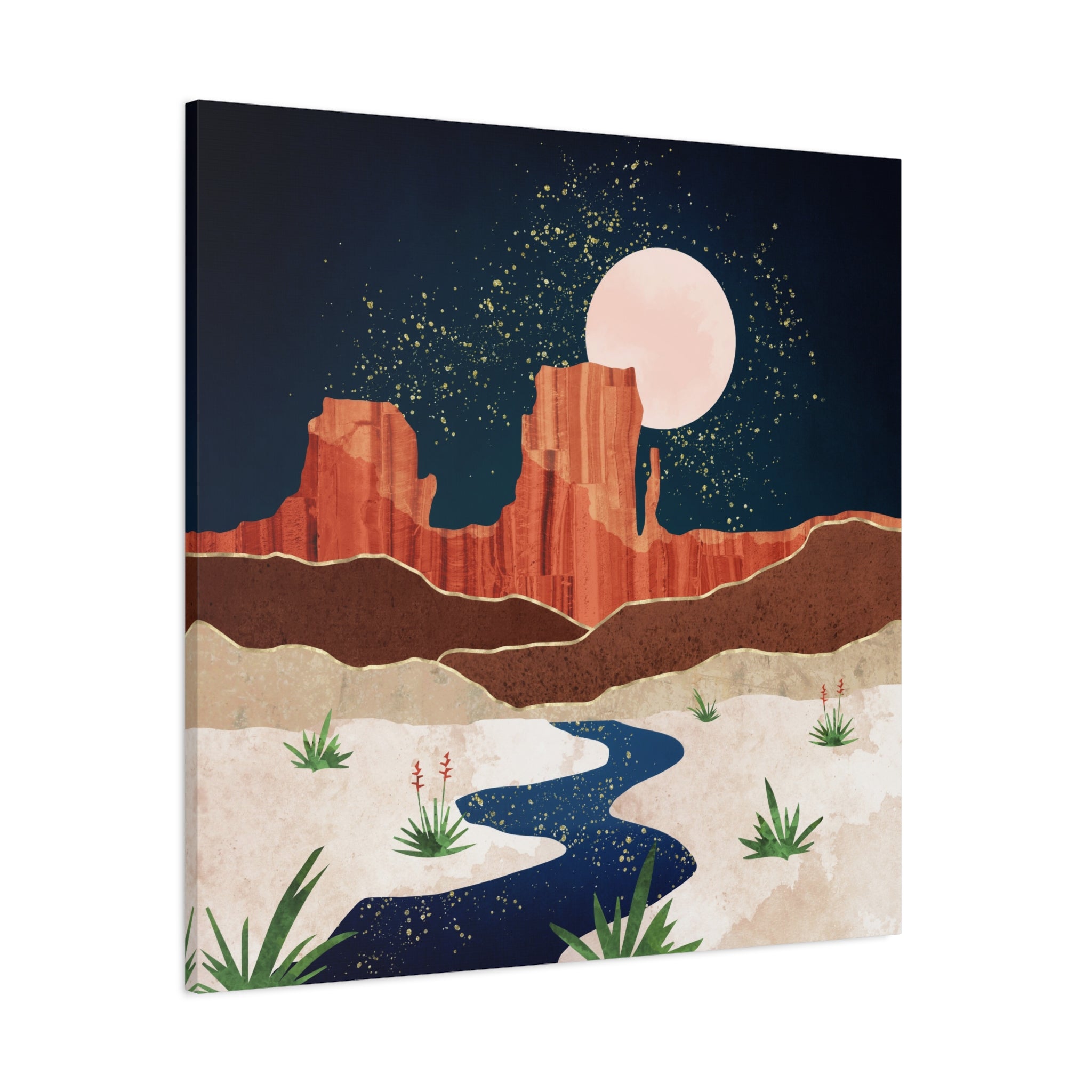 Desert Stars River Matte Canvas, Stretched, No Frame
