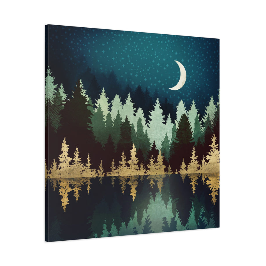 Star Forest Reflection Matte Canvas, Stretched, No Frame
