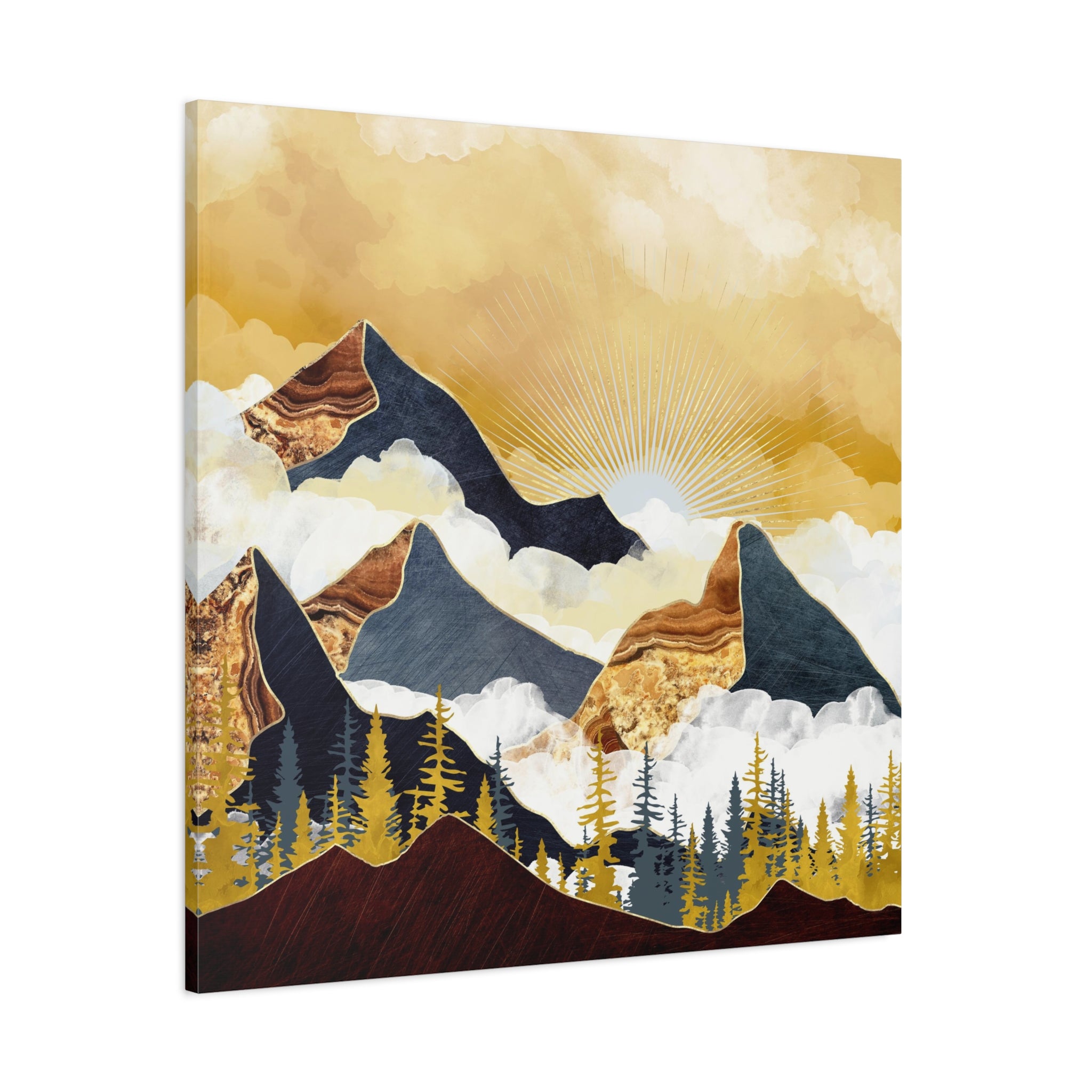 Misty Peaks Matte Canvas, Stretched, No Frame