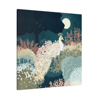 Peacock Garden II Matte Canvas, Stretched, No Frame