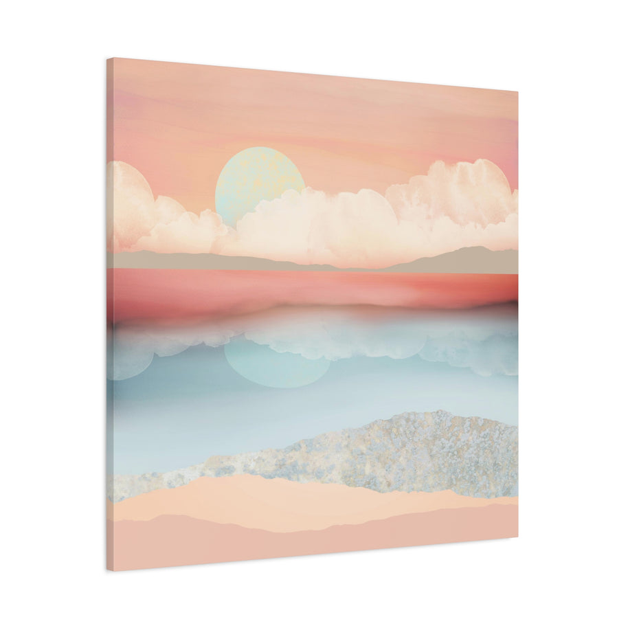 Mint Moon Beach Matte Canvas, Stretched, No Frame