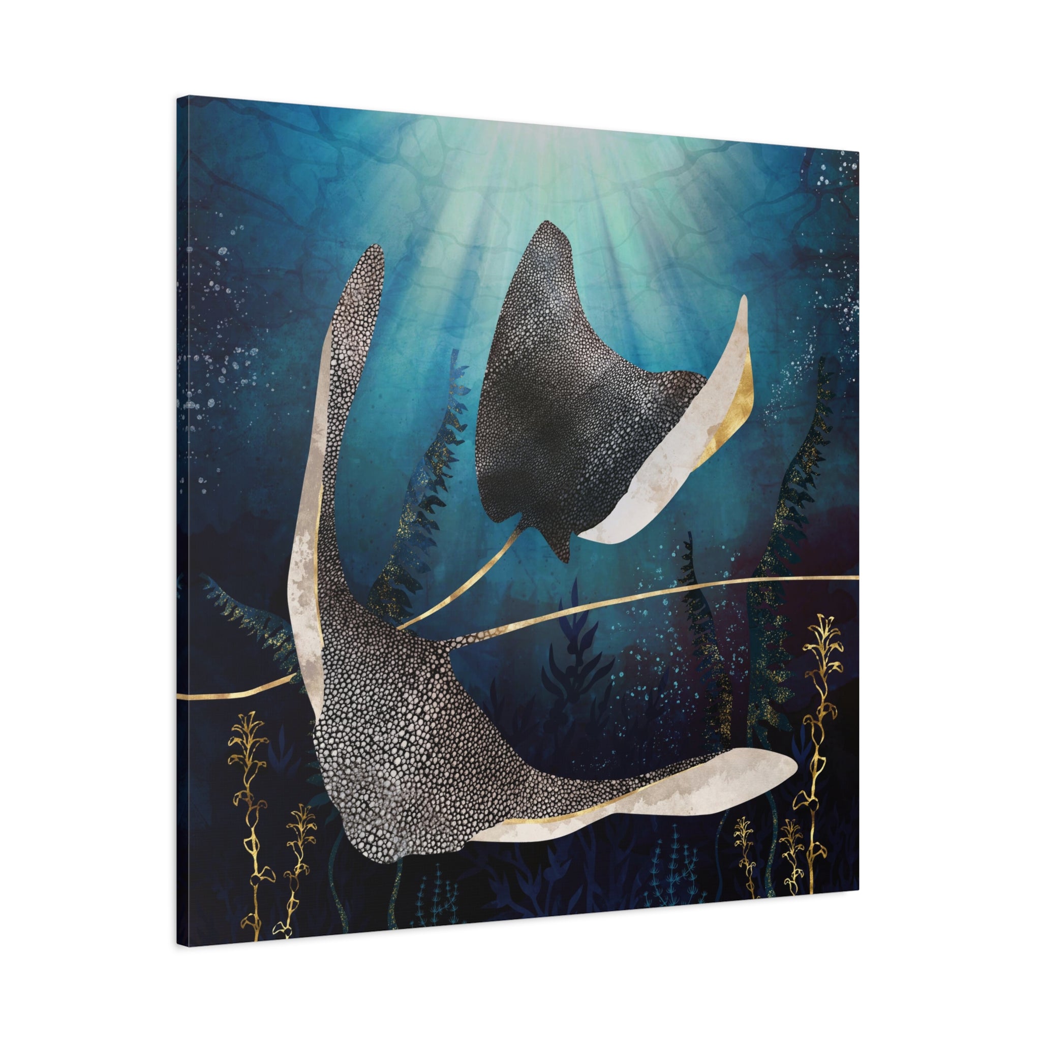 Metallic Stingray Matte Canvas, Stretched, No Frame