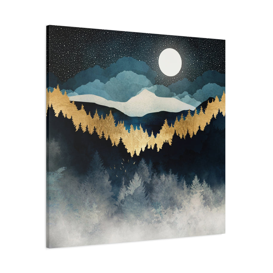 Indigo Night Matte Canvas, Stretched, No Frame