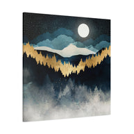 Indigo Night Matte Canvas, Stretched, No Frame