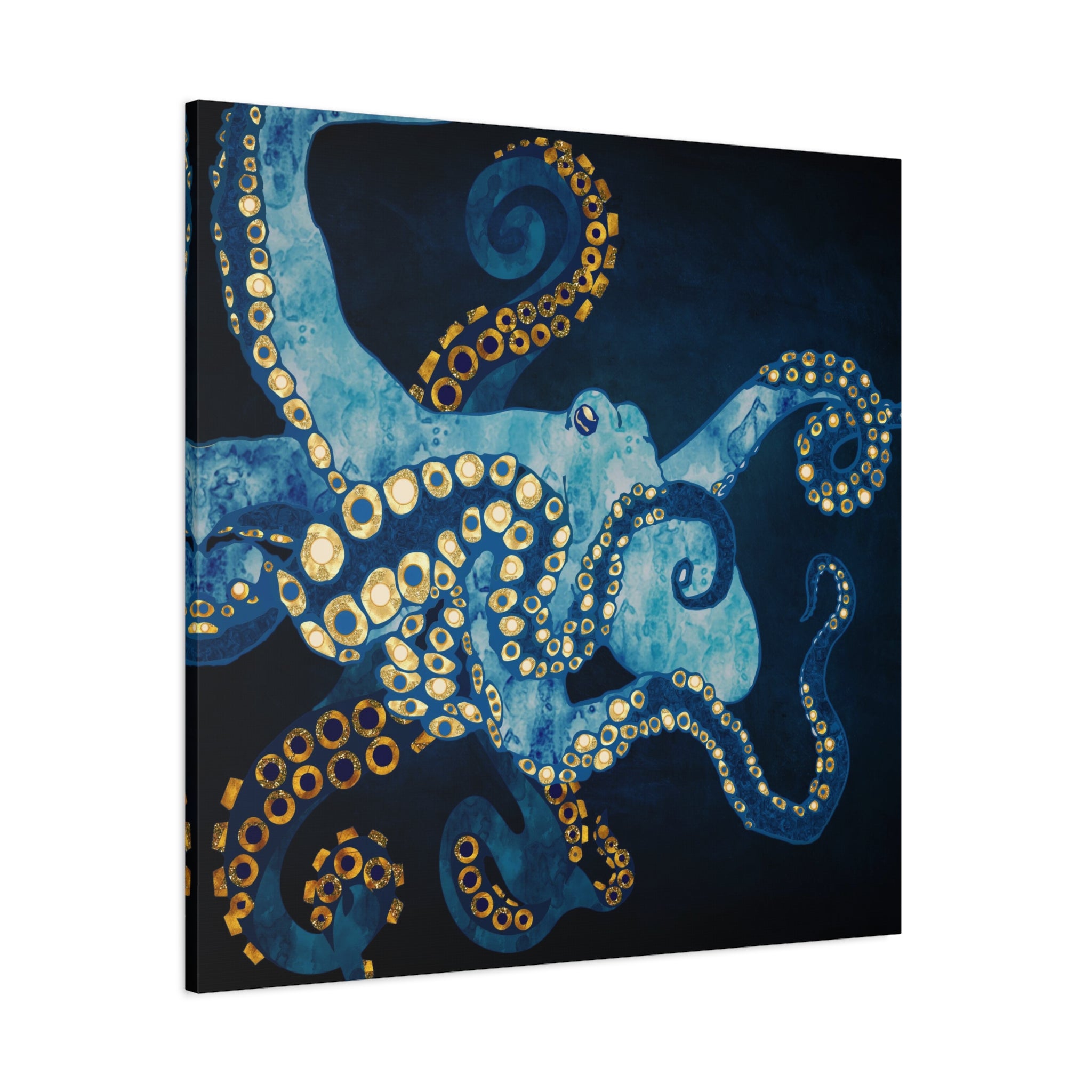 Metallic Octopus VII Matte Canvas, Stretched, No Frame