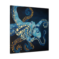 Metallic Octopus VII Matte Canvas, Stretched, No Frame