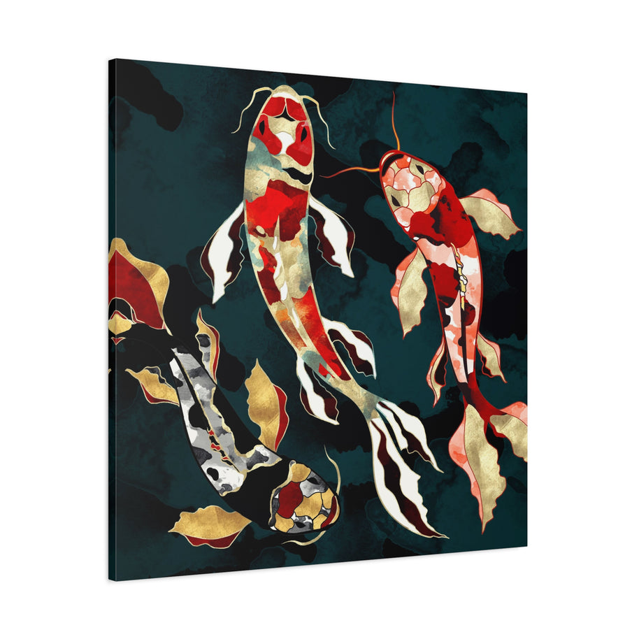 Metallic Koi Matte Canvas, Stretched, No Frame