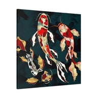 Metallic Koi Matte Canvas, Stretched, No Frame