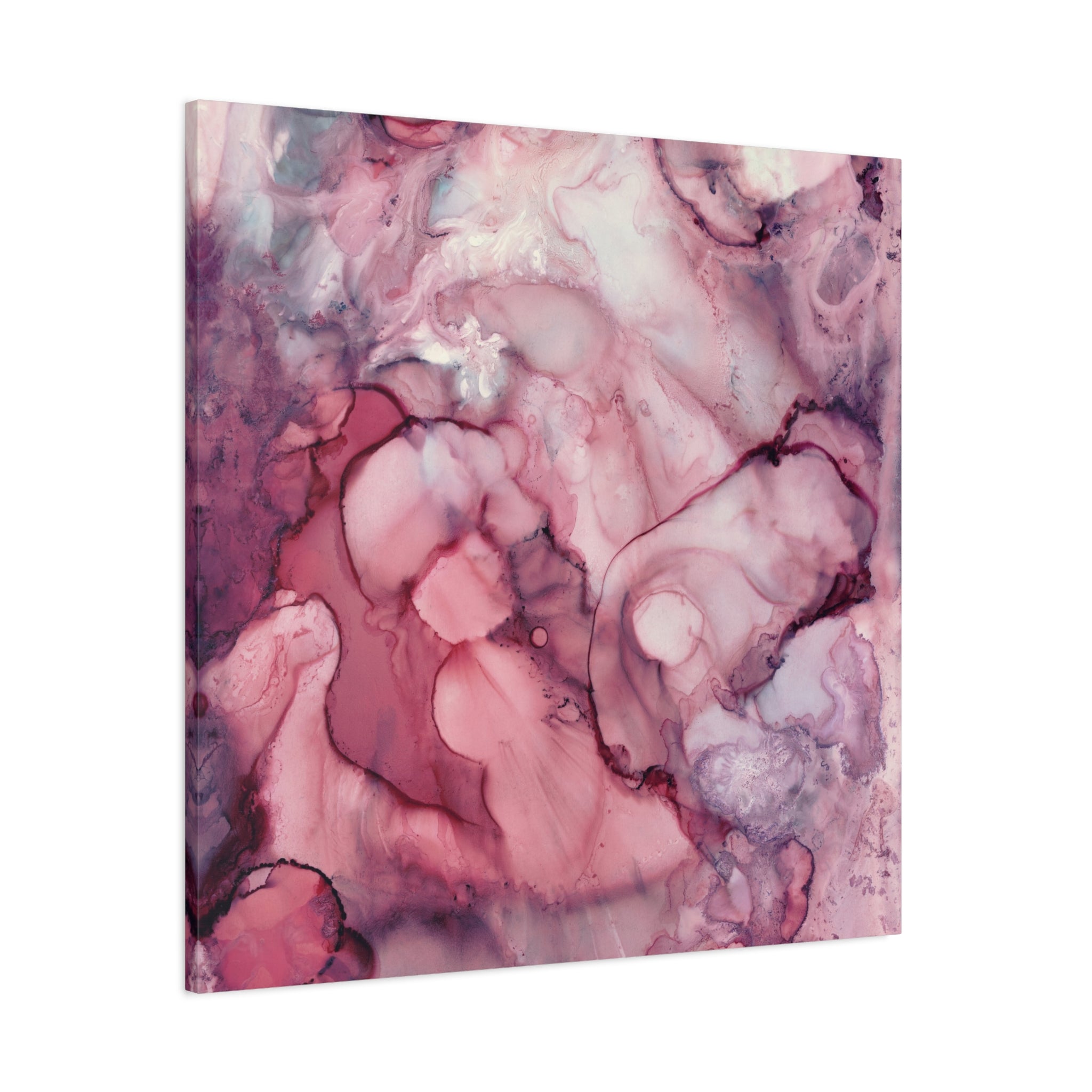 Liquid Mauve Abstract Matte Canvas, Stretched, No Frame