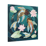 Metallic Koi III Matte Canvas, Stretched, No Frame