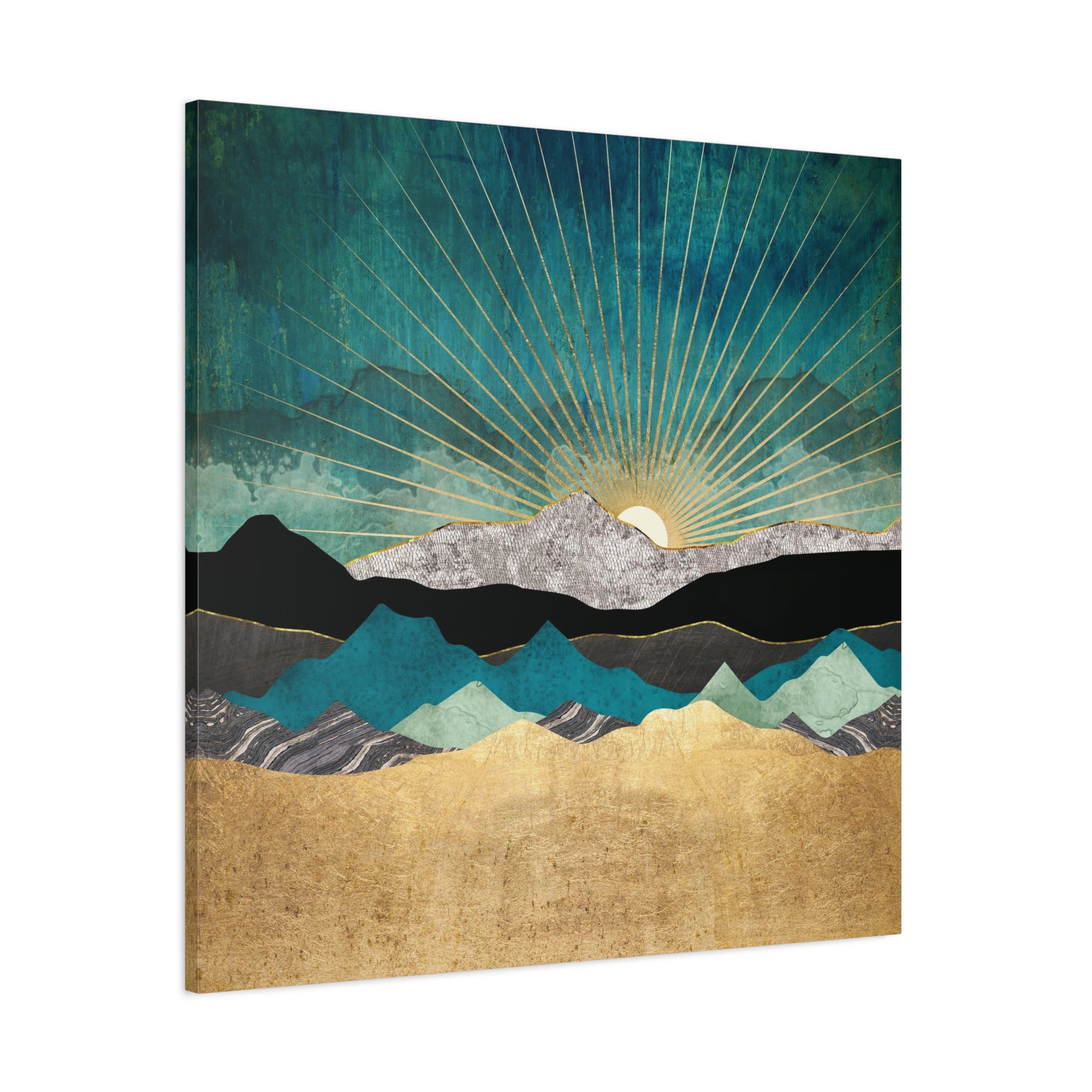 Peacock Vista Matte Canvas, Stretched, No Frame