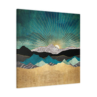 Peacock Vista Matte Canvas, Stretched, No Frame