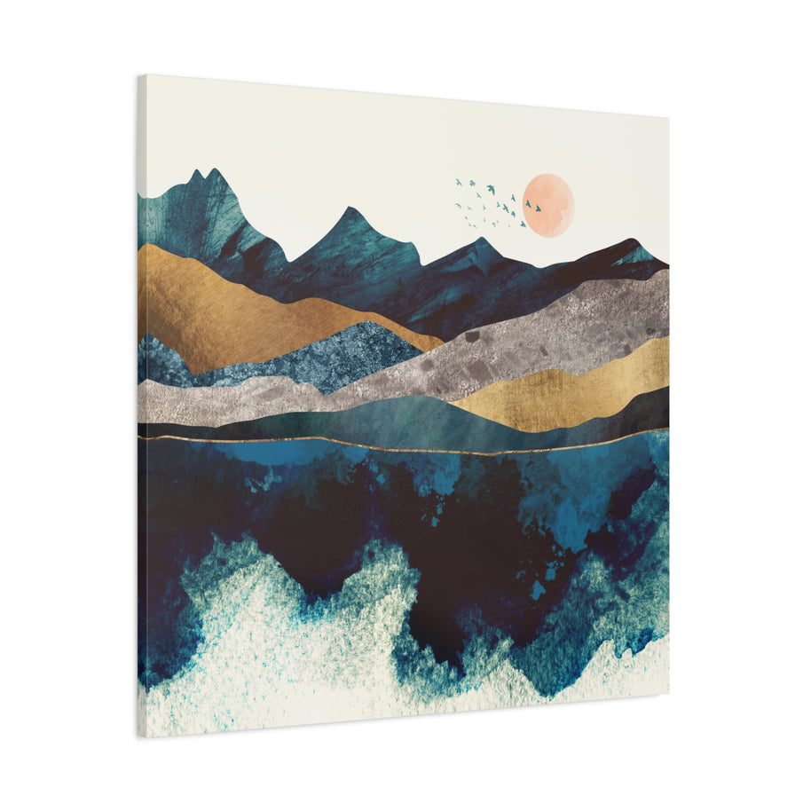 Blue Mountain Reflection Matte Canvas, Stretched, No Frame
