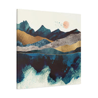 Blue Mountain Reflection Matte Canvas, Stretched, No Frame