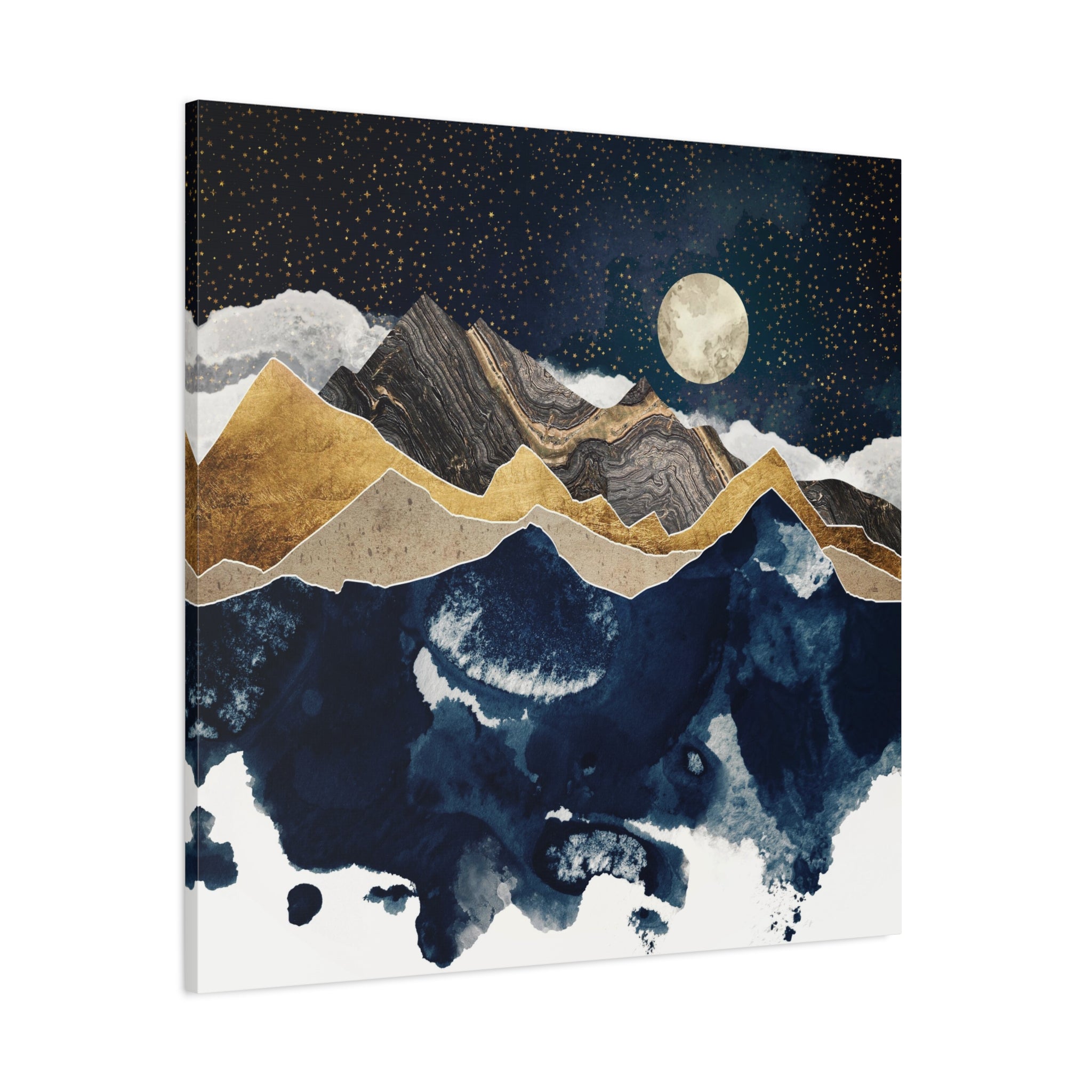 Midnight Winter Matte Canvas, Stretched, No Frame