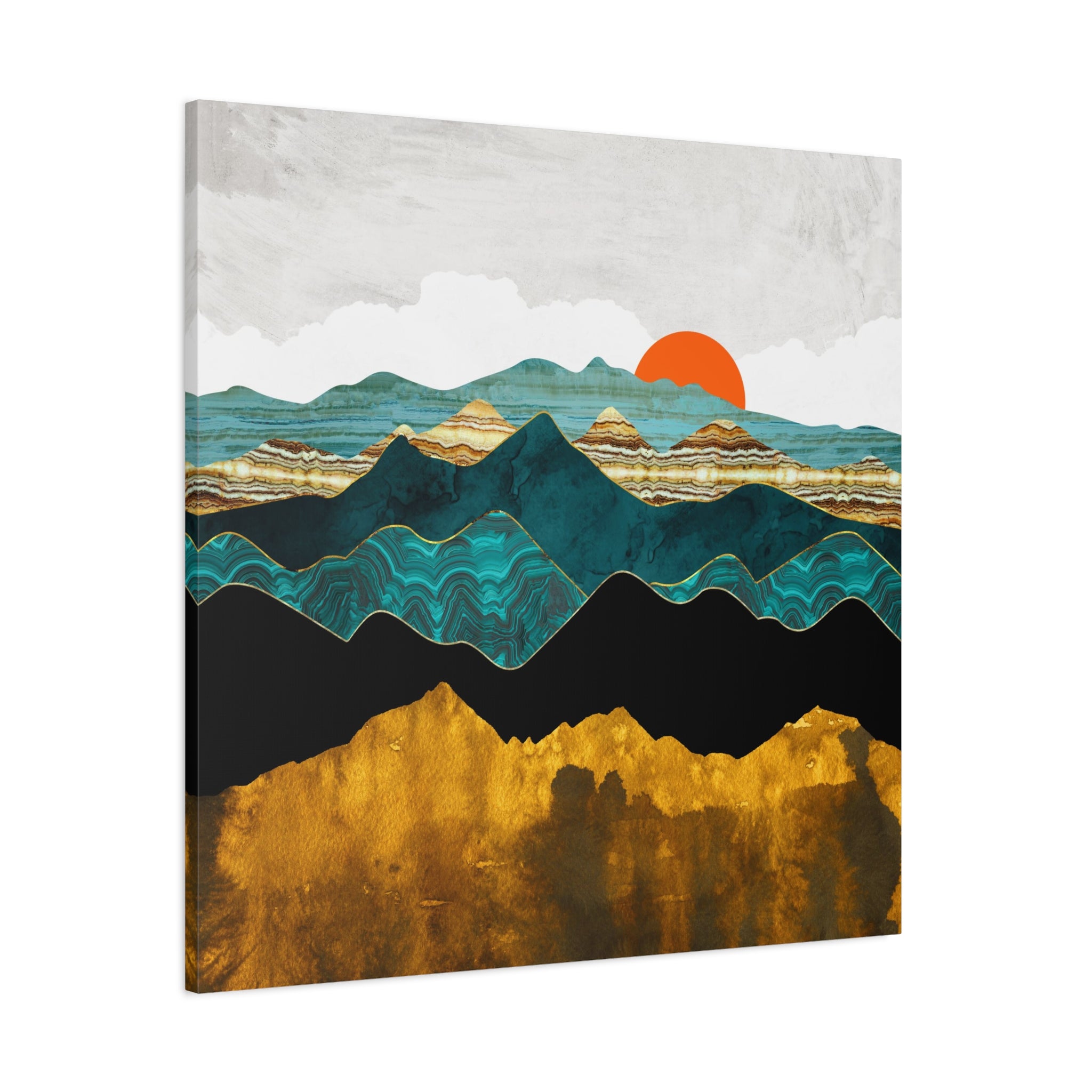 Turquoise Vista Matte Canvas, Stretched, No Frame
