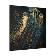 Metallic Jellyfish Matte Canvas, Stretched, No Frame