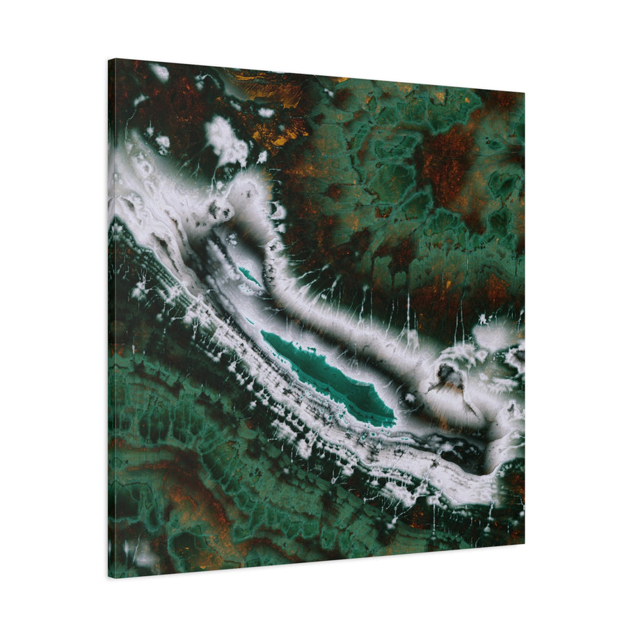 Emerald Agate Matte Canvas, Stretched, No Frame