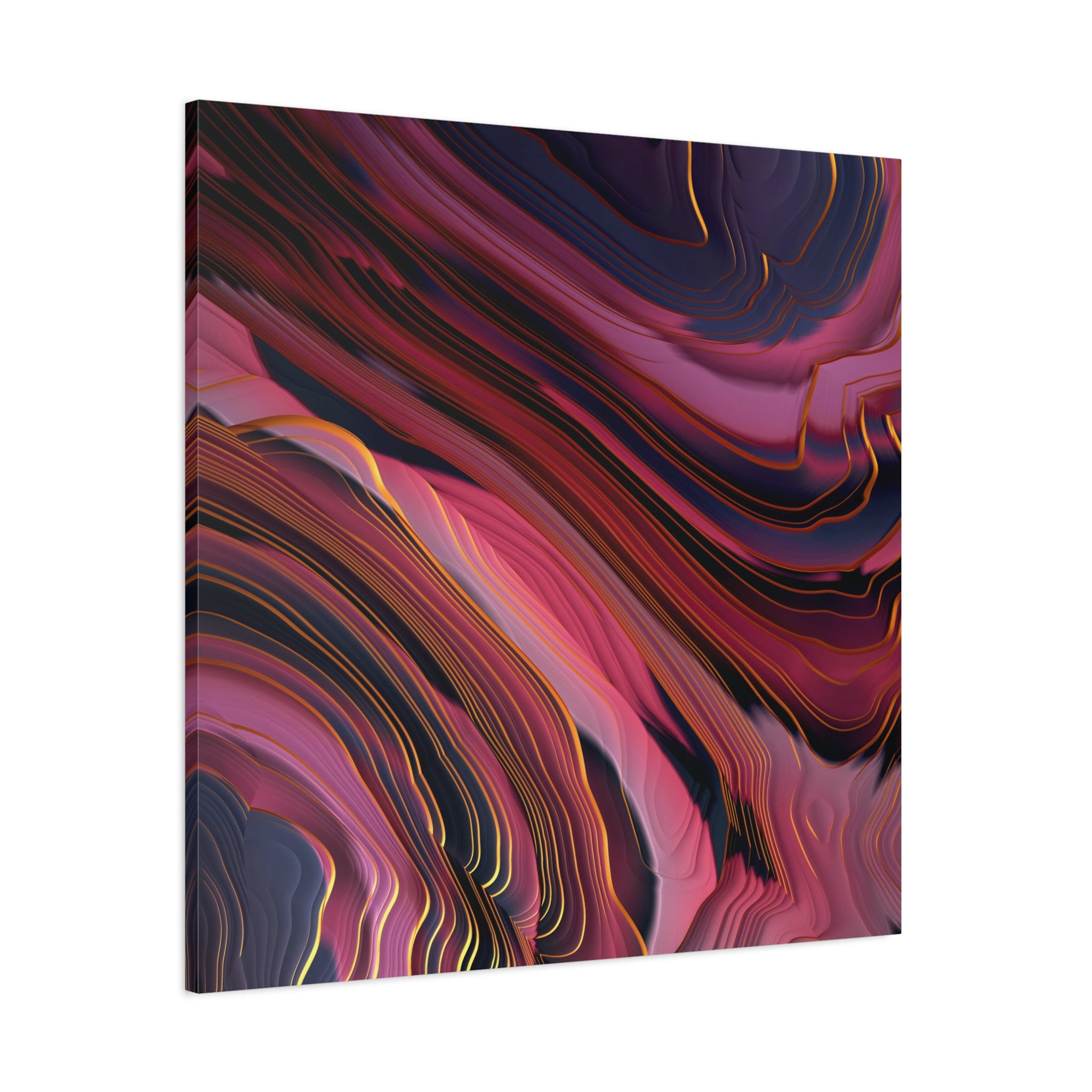 Plum Abstract Matte Canvas, Stretched, No Frame