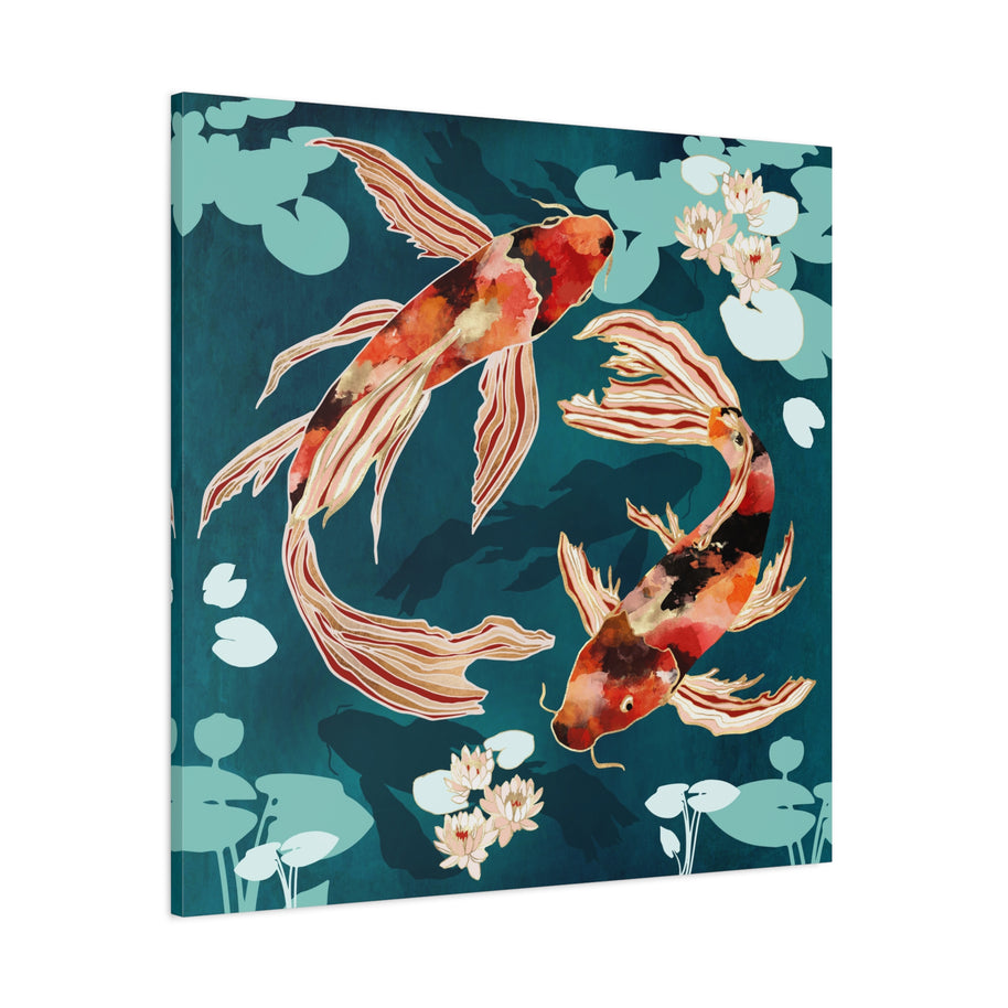 Metallic Koi VII Matte Canvas, Stretched, No Frame