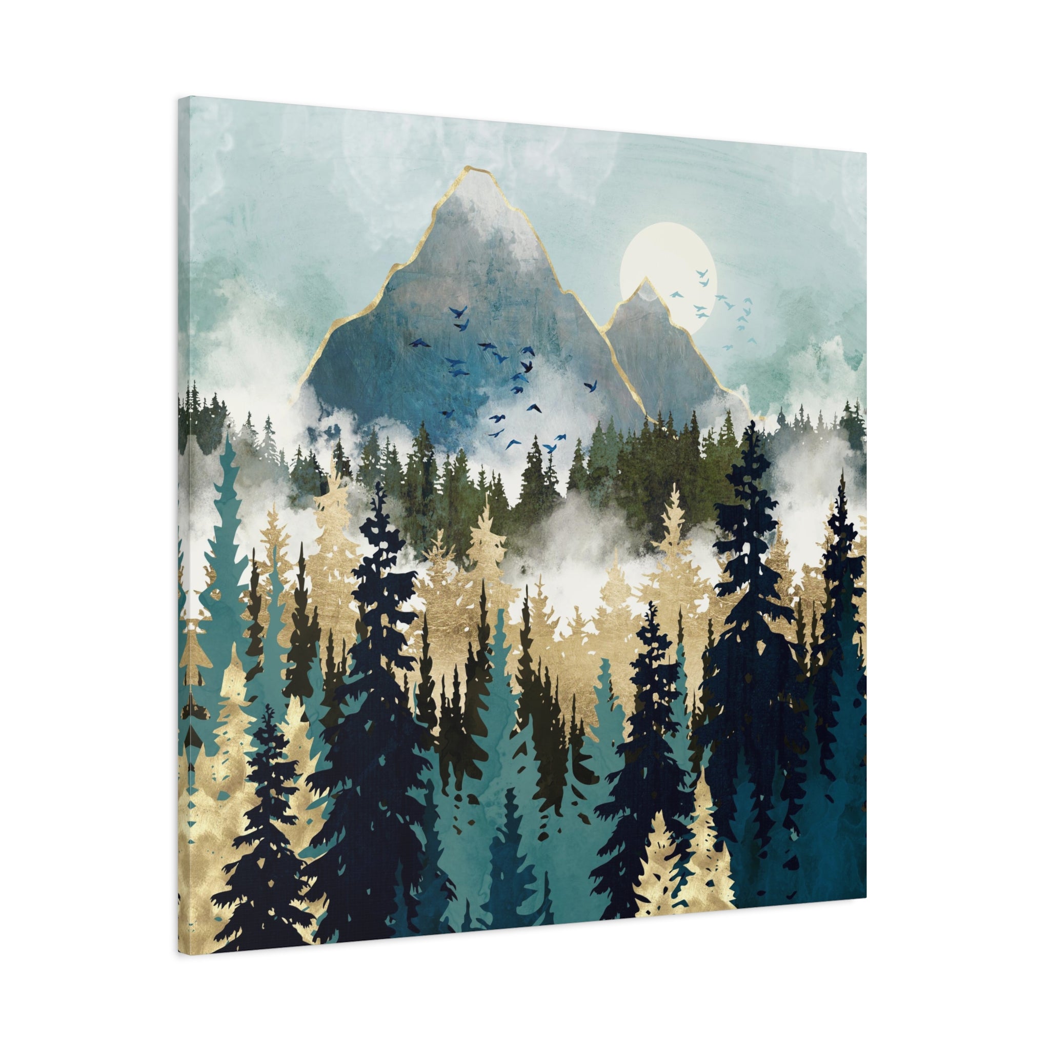 Misty Pines Matte Canvas, Stretched, No Frame
