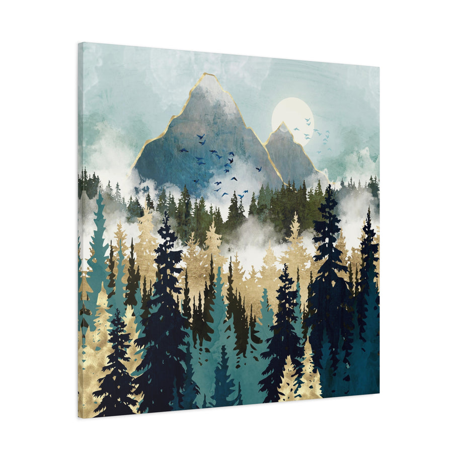 Misty Pines Matte Canvas, Stretched, No Frame