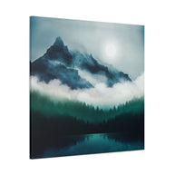 Midnight Moon Reflection Matte Canvas, Stretched, No Frame