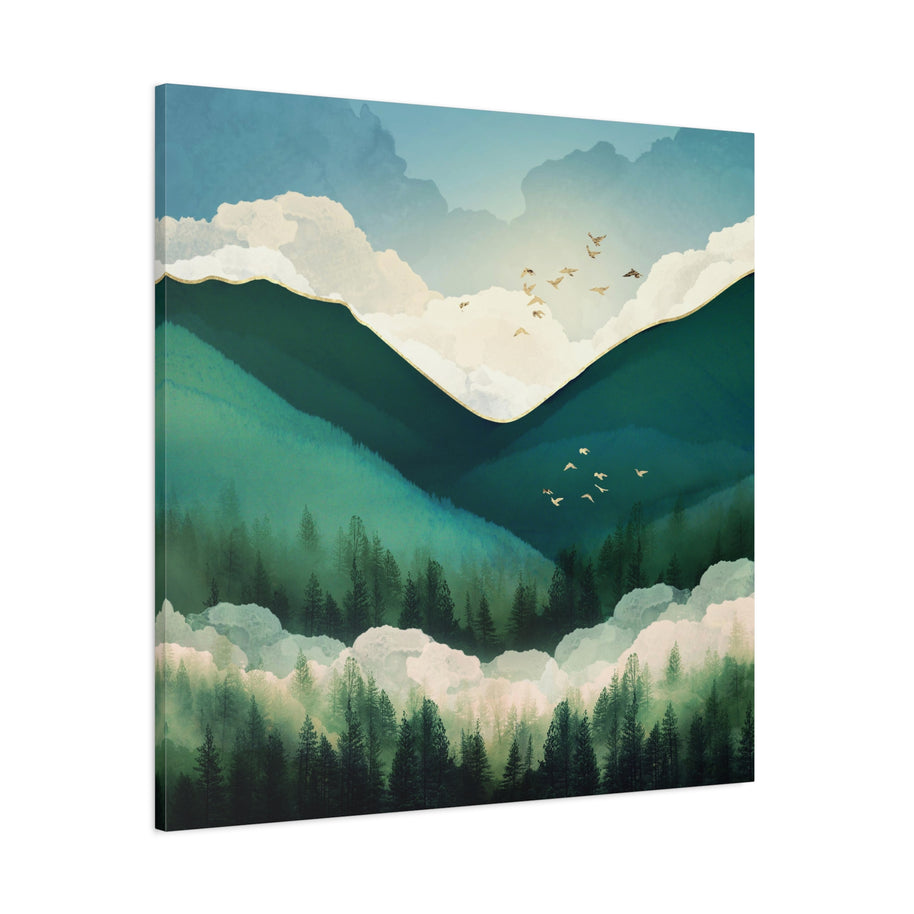 Emerald Hills Matte Canvas, Stretched, No Frame