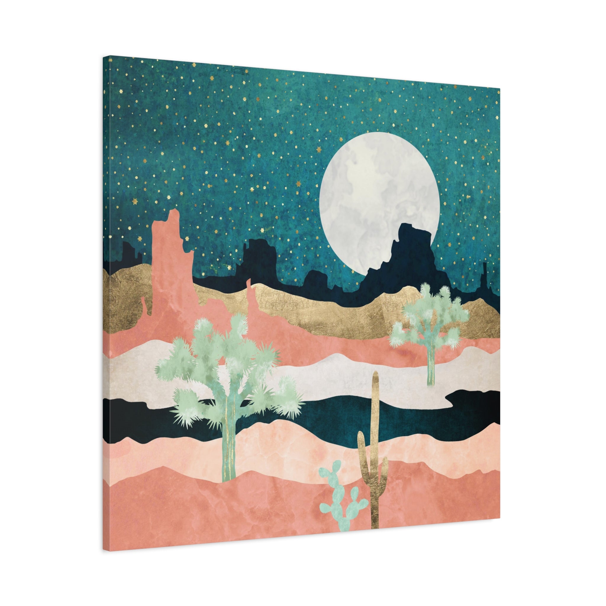 Desert Moon Vista Matte Canvas, Stretched, No Frame