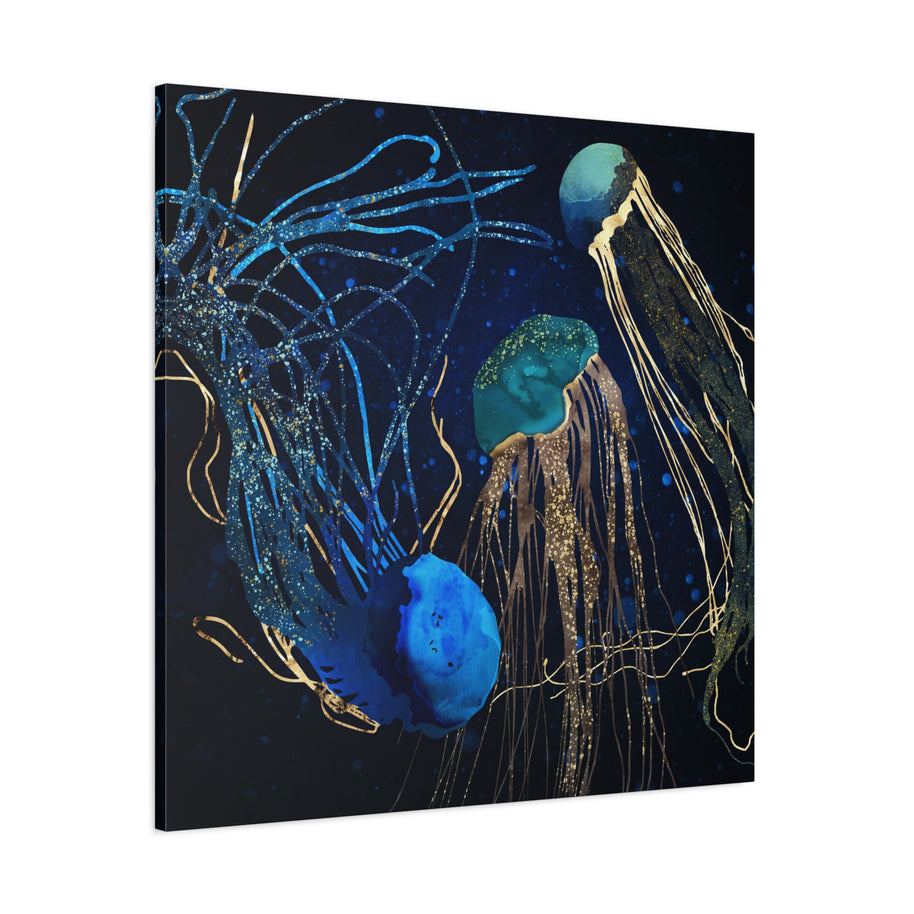 Metallic Jellyfish IV Matte Canvas, Stretched, No Frame