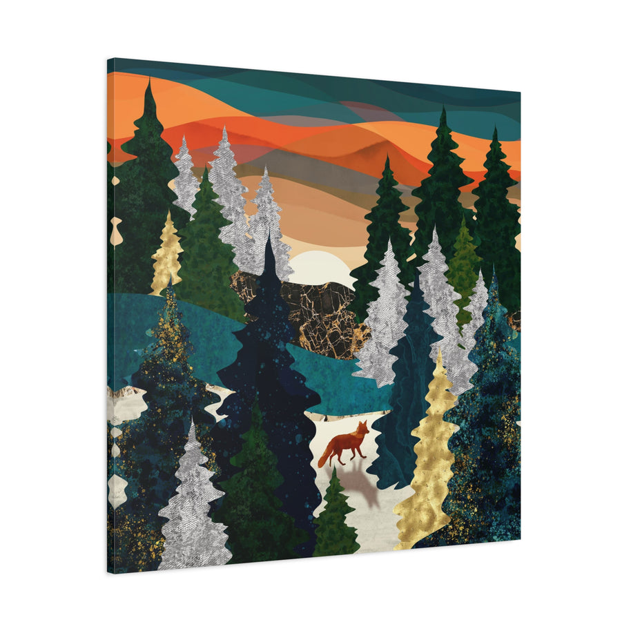 Amber Fox Matte Canvas, Stretched, No Frame