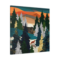 Amber Fox Matte Canvas, Stretched, No Frame