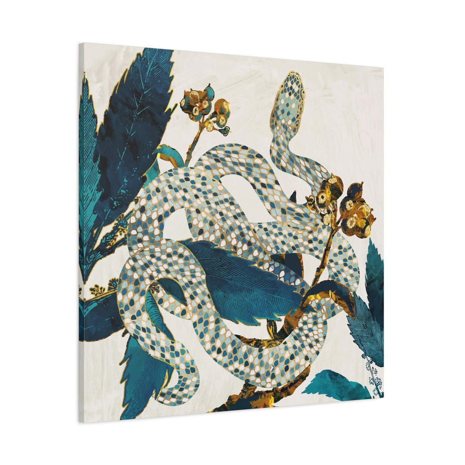 Summer Indigo Garden Matte Canvas, Stretched, No Frame