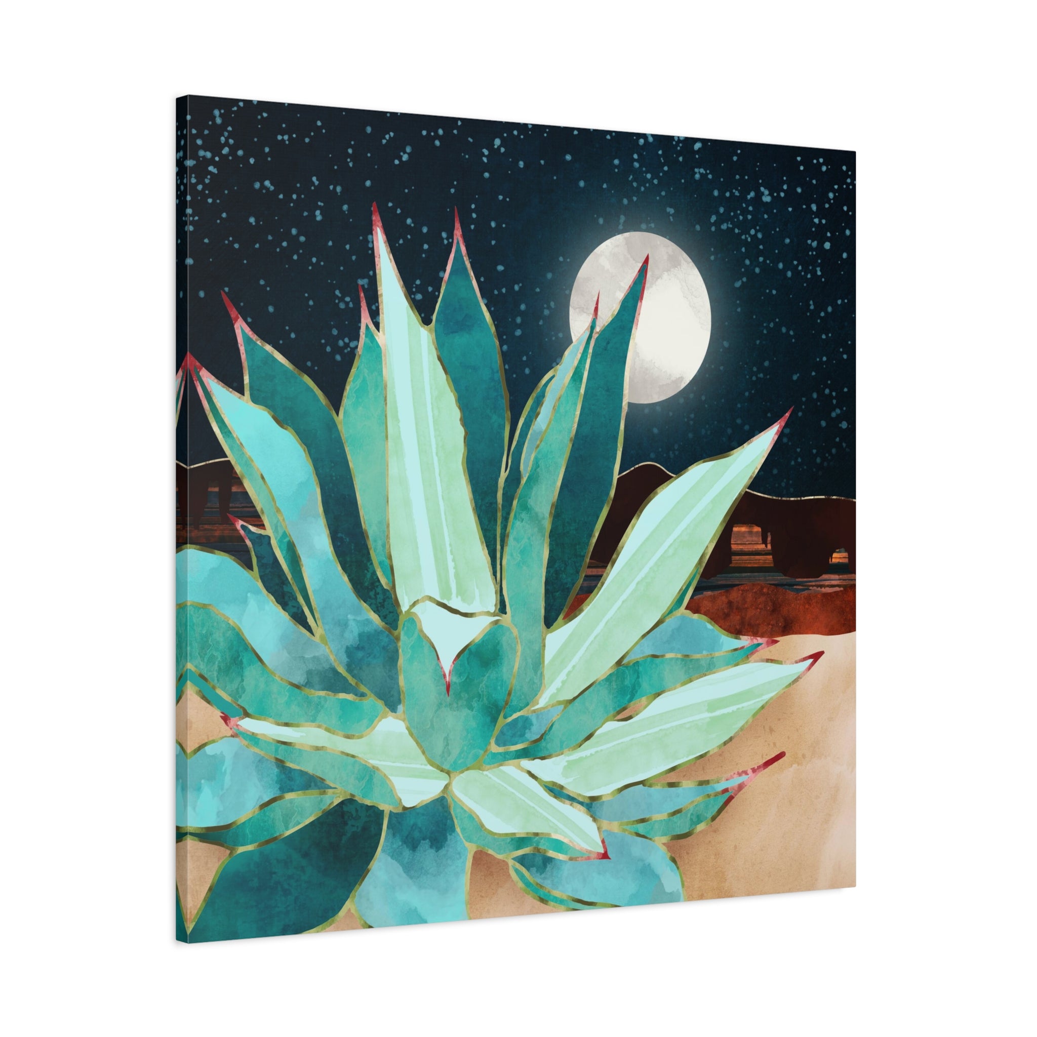 Desert Agave Matte Canvas, Stretched, No Frame