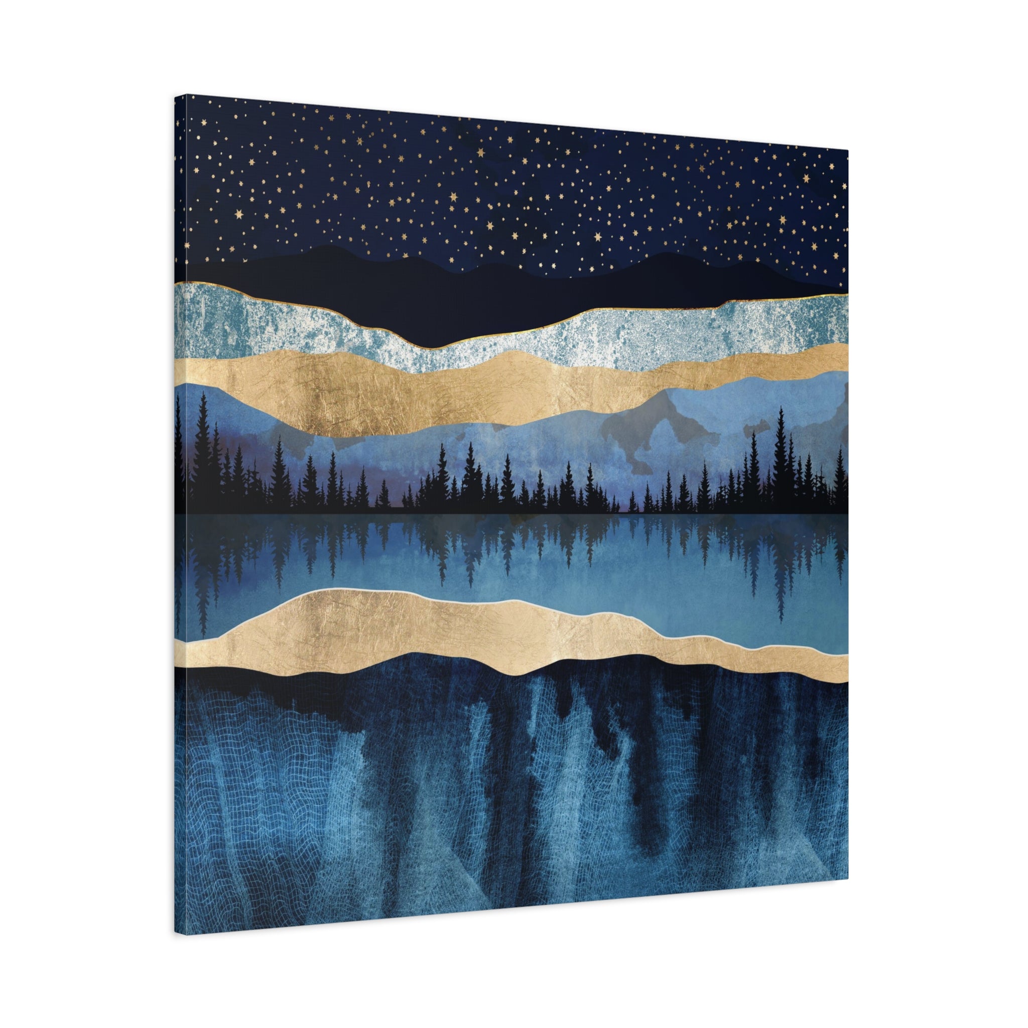 Midnight Lake Matte Canvas, Stretched, No Frame