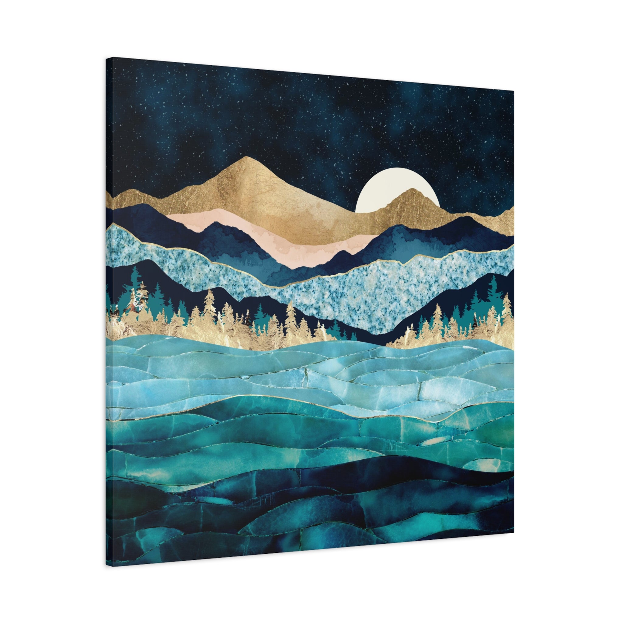 Midnight Ocean Matte Canvas, Stretched, No Frame