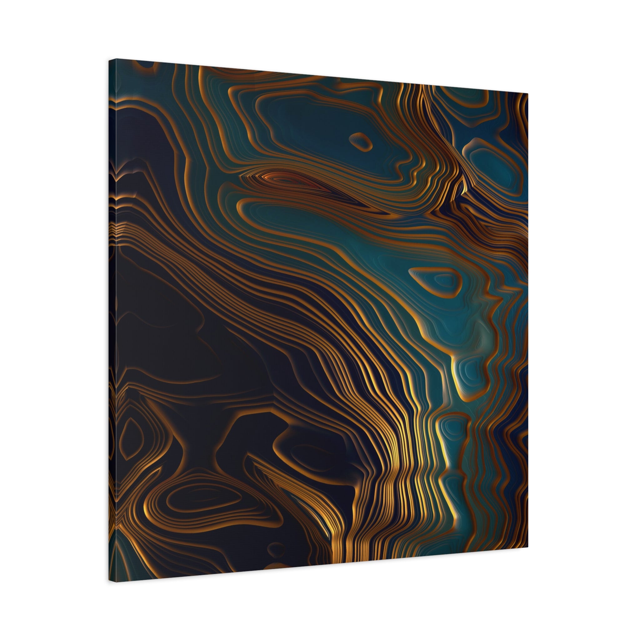Peacock Ocean Matte Canvas, Stretched, No Frame