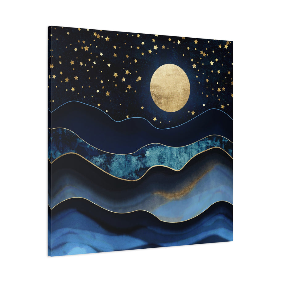 Golden Moon Matte Canvas, Stretched, No Frame