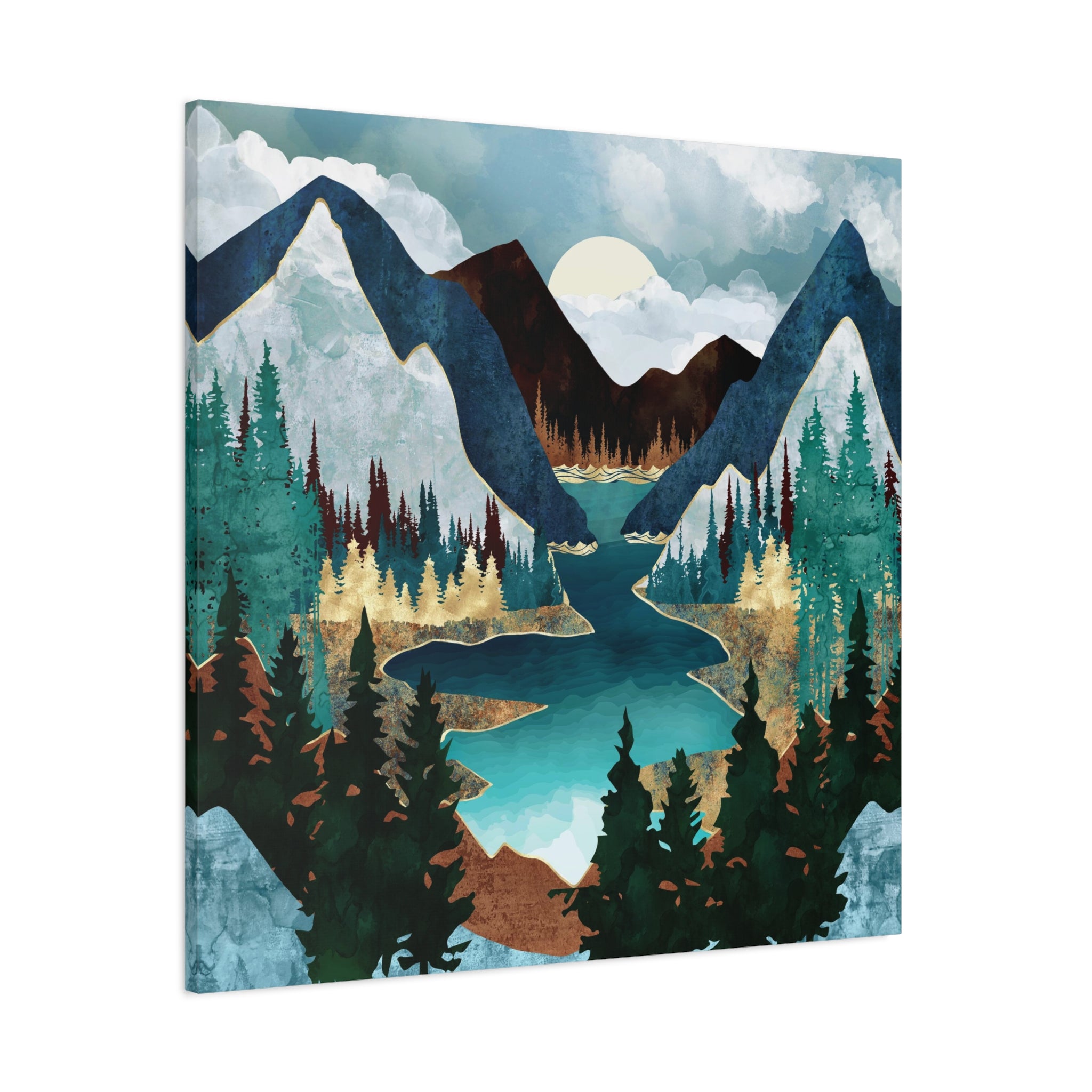 River Vista Matte Canvas, Stretched, No Frame