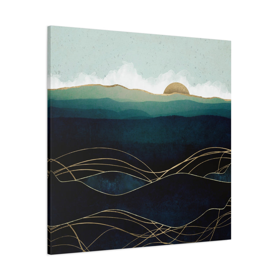 Indigo Waters Matte Canvas, Stretched, No Frame