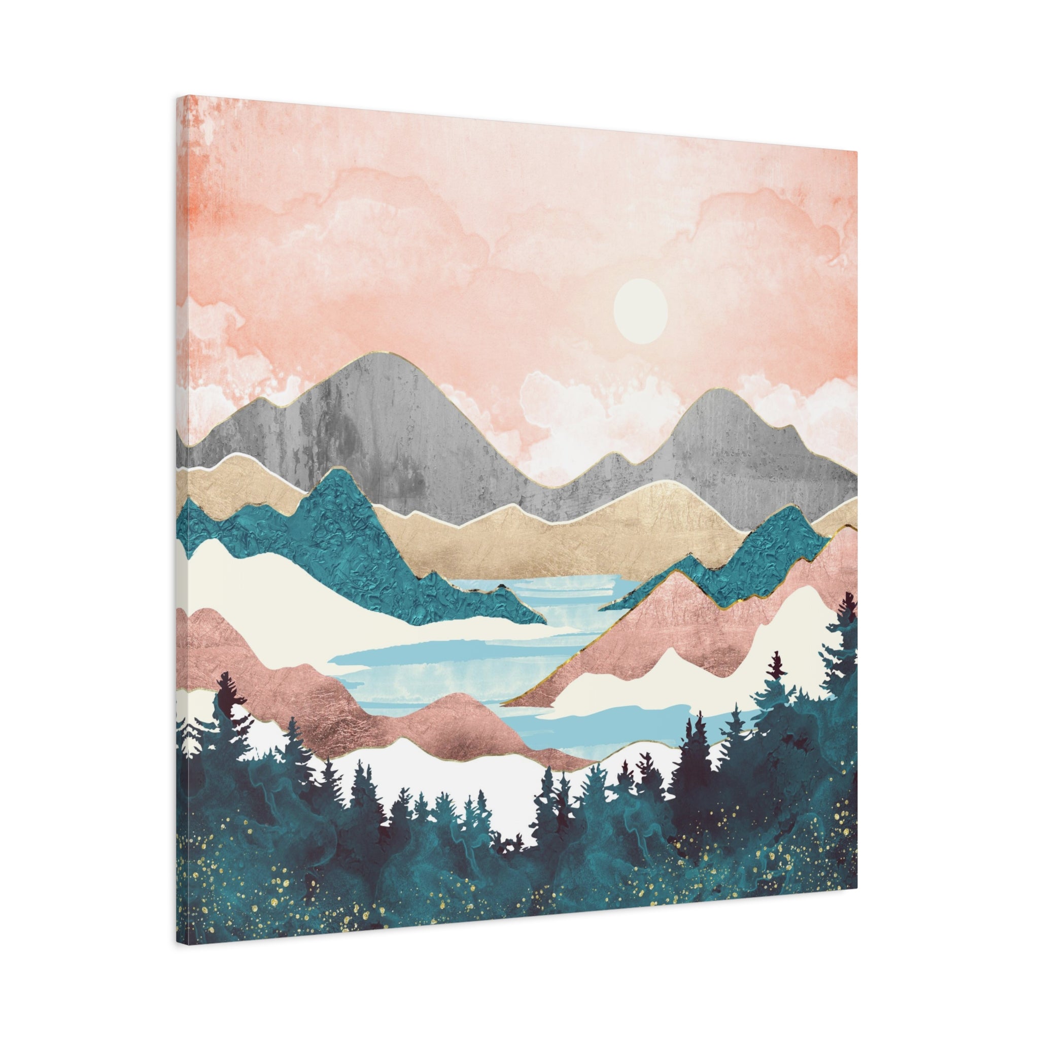 Lake Sunrise Matte Canvas, Stretched, No Frame