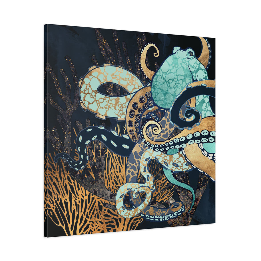 Metallic Octopus II Matte Canvas, Stretched, No Frame