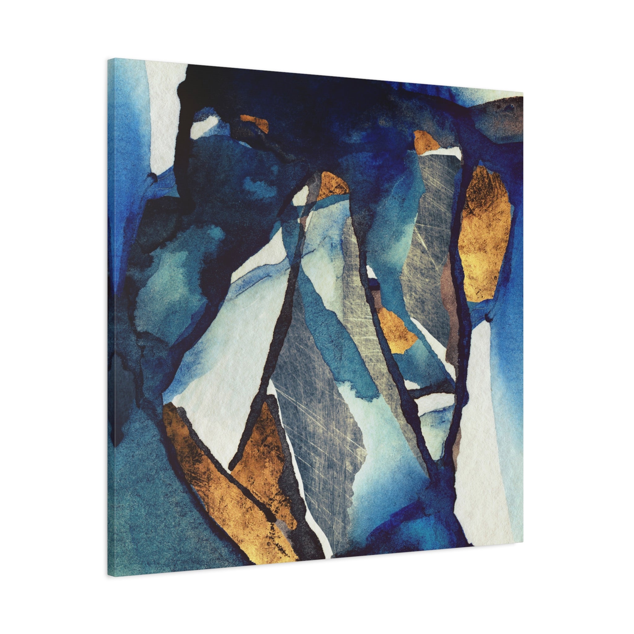 Cobalt Abstract Matte Canvas, Stretched, No Frame