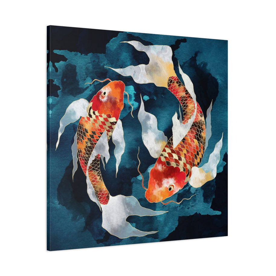 Metallic Koi II Matte Canvas, Stretched, No Frame