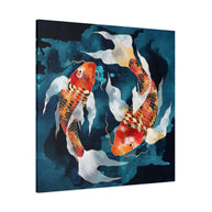 Metallic Koi II Matte Canvas, Stretched, No Frame